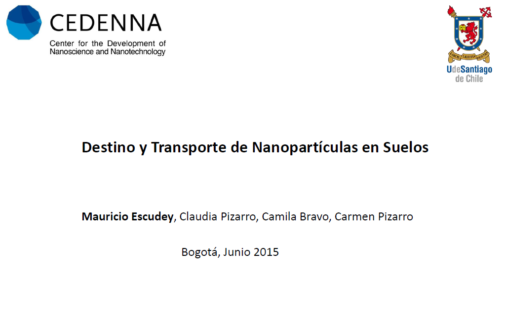 Destino y transporte de nanoparticulas en suelos Chile